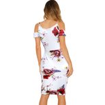 Floral Print Midi Dress for Women Sleeveless Bodycon Fit Casual Summer Wear