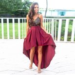 Fashionable Sequin V Neck Spliced Evening Dress Womens Sleeveless Design Elegant Style Perfect f