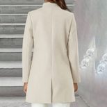 Elegant Wool Blend Coat for Women Slim Fit Long Sleeve Autumn Winter Fashion low MOQ