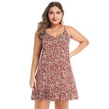 Plus Size Womens Floral Print Cami Dress Stylish Comfortable Lightweight Perfect for Travel and