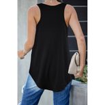 Womens Solid Color V Neck Tank Top Loose Fit Casual Style Comfortable Fabric Perfect for Everyda