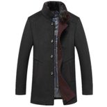Mens Wool Blend Overcoat Thickened Warm Jacket Casual Winter Outerwear custom packaging