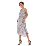Summer Floral Chiffon Dress Fresh Sweetheart Neckline Waist Defined Fit Adjustable Straps Casual