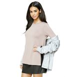 Womens Long Sleeve T Shirt Slim Fit Solid Color Side Slit Design Perfect for Early Spring Casual