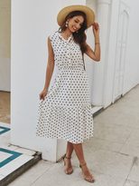 Polka Dot Maxi Dress Original Design Spring Summer Collection Elegant Style Wholesale Ready to S