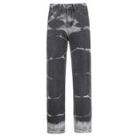 High Waisted Tie Dye Straight Leg Jeans Casual Street Style Womens Spring Fashion Wholesale Available