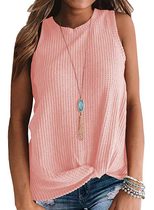 Twisted Hem Sleeveless T Shirt Fashionable Casual Style Round Neck Wholesale Supply Available cu
