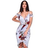 Floral Print Midi Dress for Women Sleeveless Bodycon Fit Casual Summer Wear