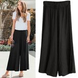 Plus Size Loose Wide Leg Pants Lightweight Cotton Linen Blend Casual Style Versatile for Summer