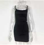 Satin Mini Dress Candy Color Spaghetti Straps Summer Style Wholesale Womens Fashion custom packa