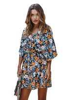 Fashionable Floral Print Womens Dress Spring Collection Casual Wear for Everyday Use Wholesale A
