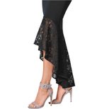 Elegant Evening Dress Mid Length Off Shoulder Short Sleeve Bodycon Fit Lace Panel Perfect for Fo