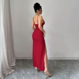 Slim Fit Sexy Split Maxi Dress Summer Collection Sleeveless Comfortable Fabric Perfect for Parti