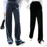 Velvet Wide Leg Pants for Women High Waist Loose Fit Casual Solid Color Perfect for Spring and Summer