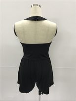 Backless Sleeveless Jumpsuit Loose Fit Hollow Out Design Casual Wear for Autumn