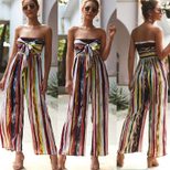 Summer Floral Print Jumpsuit Casual Style Comfortable Fit Lightweight Fabric Perfect for Everyda