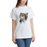 3D Printed T Shirt for Women Casual Short Sleeve Round Neck Polyester Summer Fashion