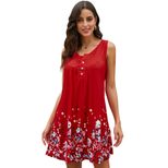 Floral Print Summer Dress for Women Round Neck Sleeveless Loose Fit Casual Wear Wholesale Availa