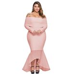 Off Shoulder Mermaid Dress for Women Slim Fit Long Sleeve Elegant Design Fall Season