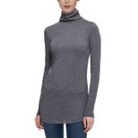 Womens Long Sleeve Turtleneck Bodycon T Shirt Stretch Cotton Comfortable Fit Chic Style Autumn W