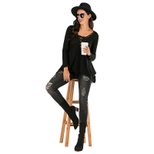 V Neck Loose Womens Sweatshirt Casual Lightweight Solid Color T Shirt Spring Fashion Wholesale A