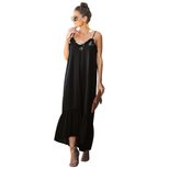 High Waist Maxi Dress for Women Sleeveless Loose Fit Solid Color Summer Vacation Wear