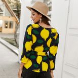 Elegant V Neck Floral Print Blouse for Women Lightweight Comfortable Fabric Spring and Summer Casual Wear