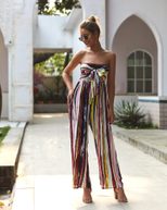 Summer Floral Print Jumpsuit Casual Style Comfortable Fit Lightweight Fabric Perfect for Everyda