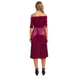 Off Shoulder Pleated Dress for Women Casual Style Spring and Summer Wear custom packaging