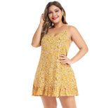 Plus Size Womens Floral Print Cami Dress Stylish Comfortable Lightweight Perfect for Travel and