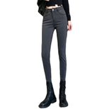 High Waisted Womens Black Skinny Jeans Slim Fit Stretch Fabric Pencil Style Perfect for Spring and Autumn