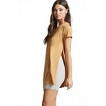 Womens Summer T Shirt Solid Color Short Sleeve Round Neck Casual Wear for Everyday Use Wholesale