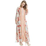 Long Sleeve Floral Maxi Dress for Women Elegant Fit Comfortable Fabric Perfect for Spring and Summer