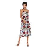 Summer Womens Dress Slim Fit Backless Waist Cinching Fresh Floral Print Chiffon Fabric Perfect f
