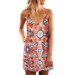 Floral Print Sleeveless Dress V Neck Summer Style Casual Wear Wholesale Available OEM ODM servic