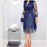 Plus Size African Polka Dot Mesh Patchwork Dress Elegant Design Perfect for Summer Events Wholes