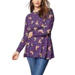 Womens Long Sleeve T Shirt Printed Design Casual Autumn Winter Wear bulk order
