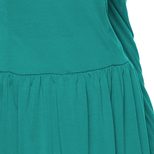 Womens Long Sleeve Cross Neck Solid Color Ruffle Hem T Shirt Casual Style Versatile Layering Who