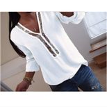 Casual Womens Long Sleeve T Shirt V Neck Sequin Detail Plus Size Available Wholesale Ready to Ship