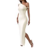 Elegant Off Shoulder Maxi Dress Sexy Design Flattering Fit Perfect for Petite Figures Spring Sum