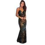 Womens Sequin Bodycon Dress Sleeveless Spaghetti Strap Elegant Evening Wear Low MOQ