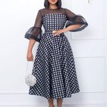 Sheer Mesh Panel Dress Fashionable Sexy Elegant Perfect for Office and Casual Occasions Availabl