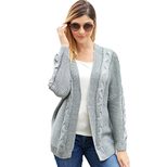 Womens Mid Length Cardigan Sweater Long Sleeve Cozy Knit Winter Fashion Wholesale Available