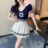 Pleated Mini Skirt for Women Korean Style High Waist A Line Elastic Waist Plus Size Spring Summer Casual Wear