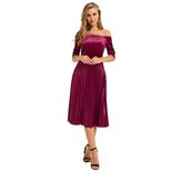 Off Shoulder Pleated Dress for Women Casual Style Spring and Summer Wear custom packaging