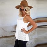 Lace Cami Tank Top for Women Loose Fit Button Detail Open Back Casual Summer Wear Wholesale Avai