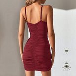 Sexy V Neck Ruched Bodycon Mini Dress Y2K Style Spring Summer Collection Wholesale Womens Fashio