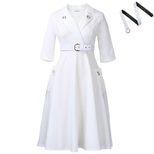 Elegant Plus Size African Dress High Waist Suit Collar Stylish Design Perfect for Formal Occasio