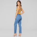 High Waist Tied Denim Jeans for Women Casual Fit Autumn Winter Collection Available in Multiple Sizes Wholesale