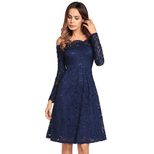 Lace Long Sleeve Dress Elegant Design Sexy Fit Spring Summer Fashion Perfect for Parties and Spe
